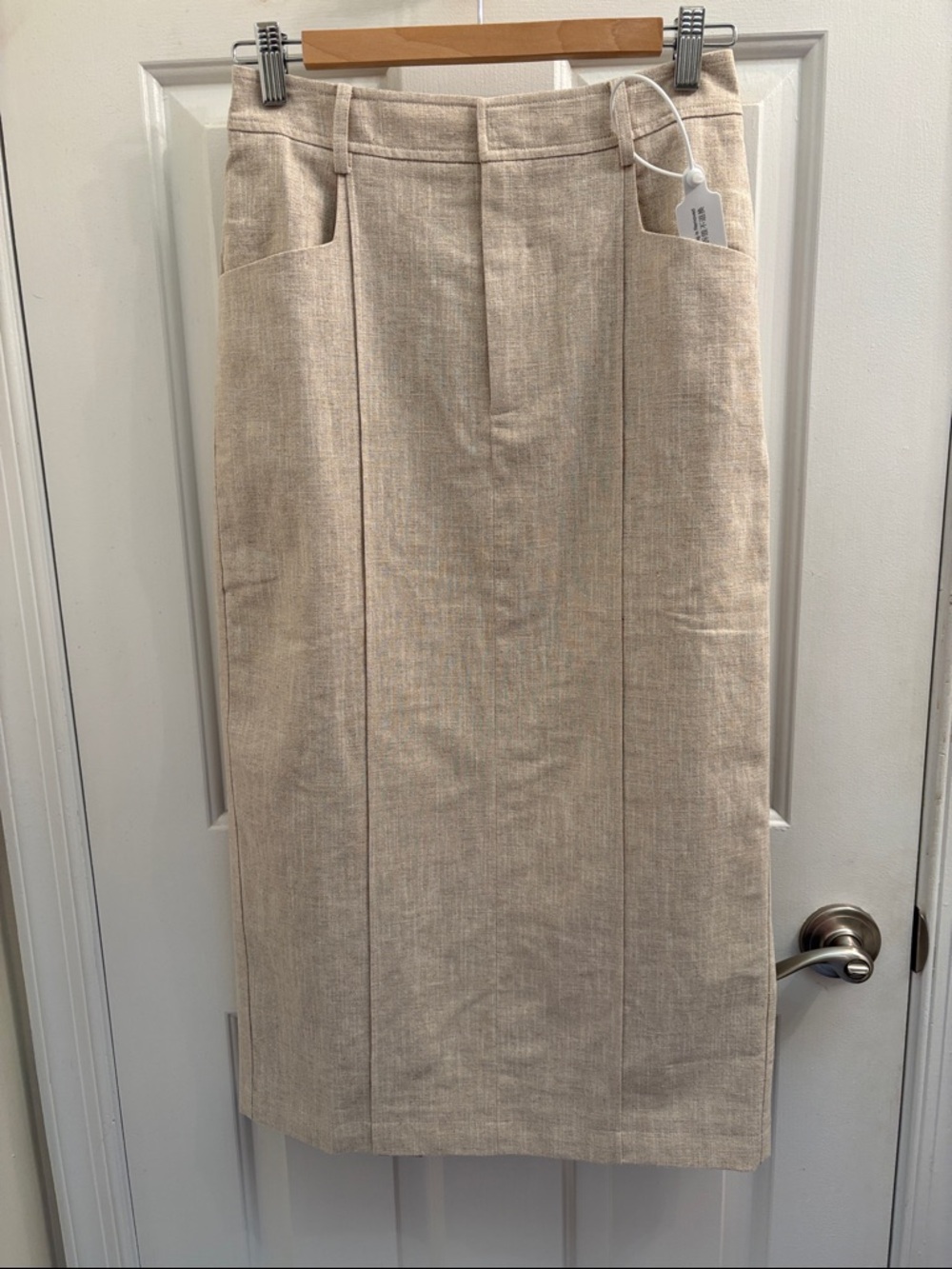 NWT Petite Studio Teagan Linen Pencil Skirt
